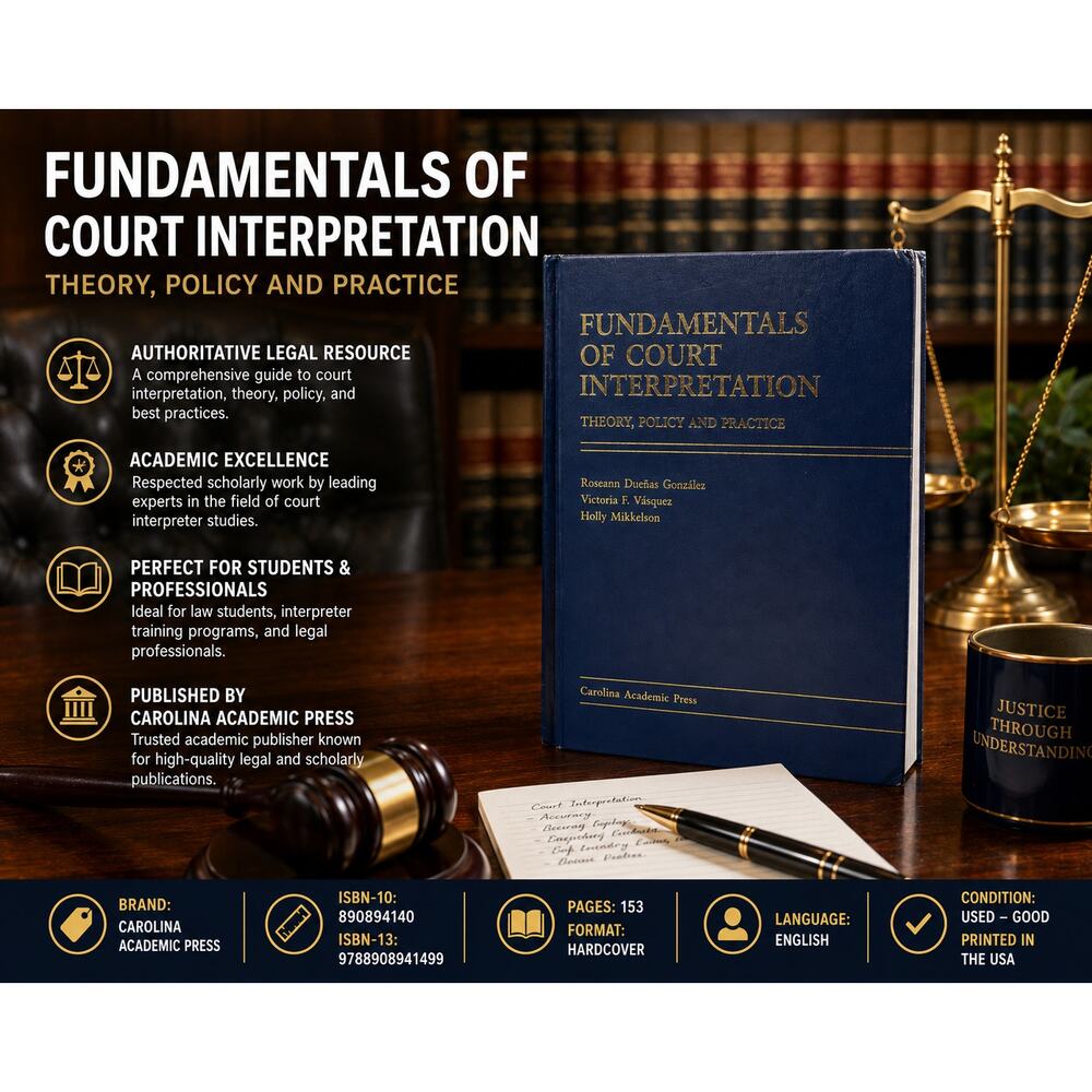 Fundamentals of Court Interpretation Theory Policy Practice Hardcover 1991